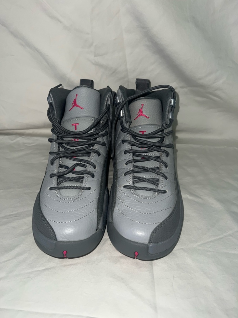 Jordan Kids Retro 12 Wolf Grey/Vivid Pink
